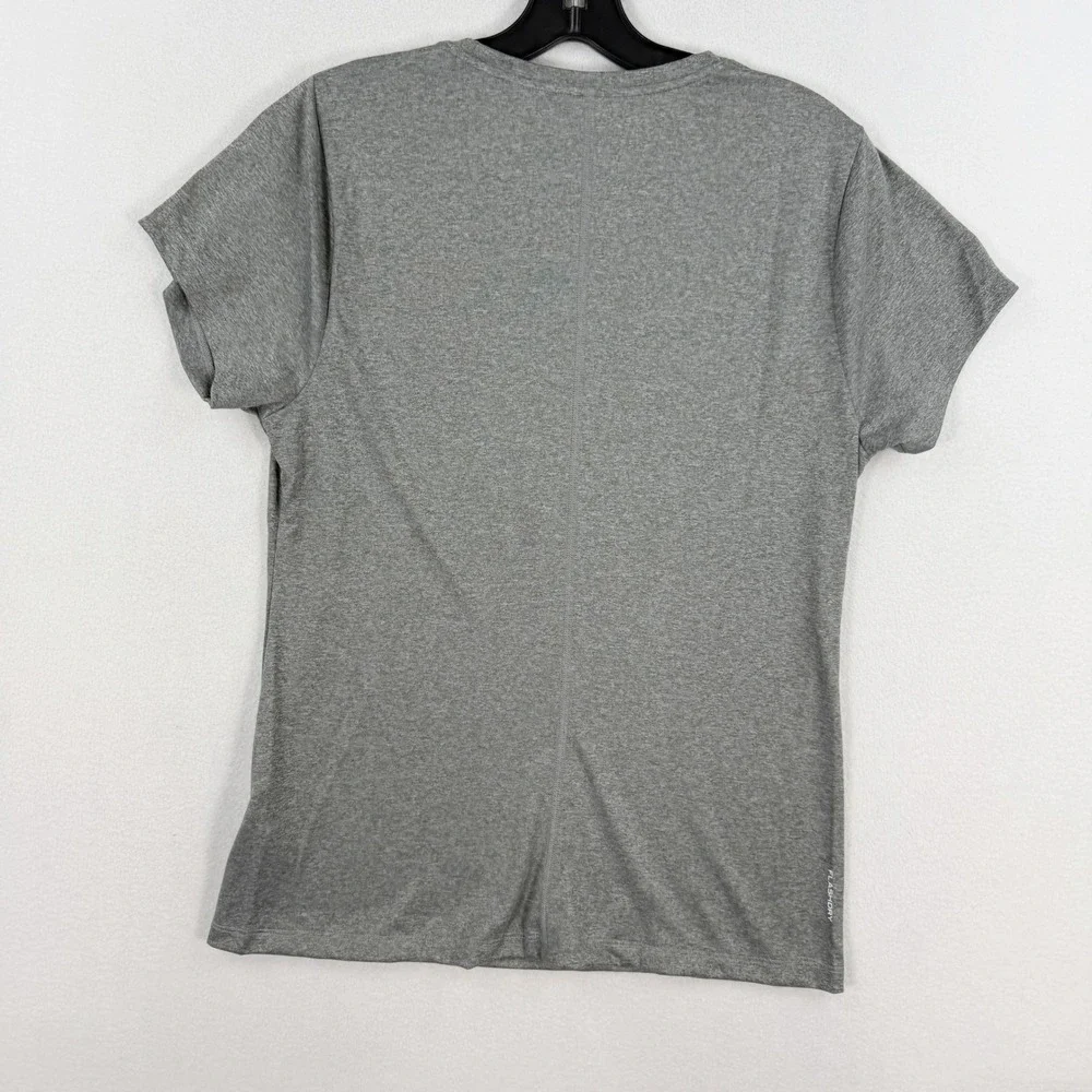 The North Face Women Breeze Flashdry Shirt Size XL Grey Heather Short Sleeve NEW - Picture 2 of 9